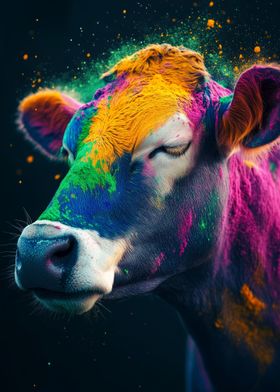 Colorful Powdered Cow