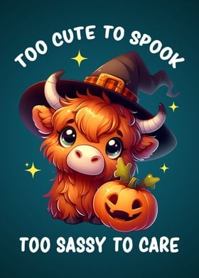 Cute Halloween Highland Cow