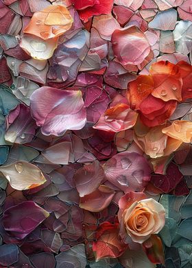 Rose Petals Mosaic