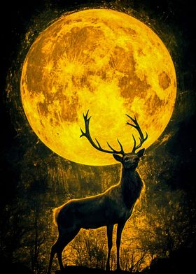 deer moon animal