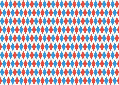 Diamond pattern red blue s