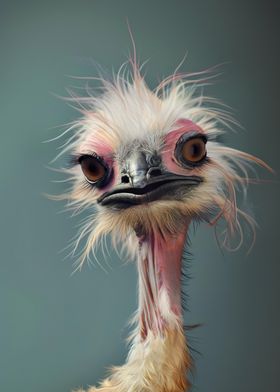 Funny Ostrich Portrait