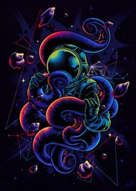 Astronaut and Tentacles