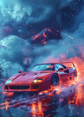 Ferrari F40 Red Lava Glow