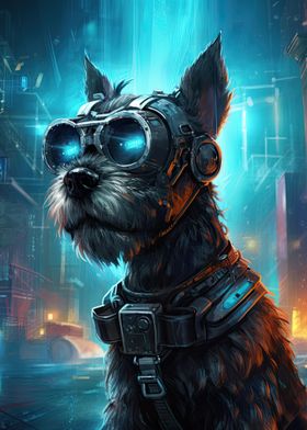 Schnauzer Cyberpunk