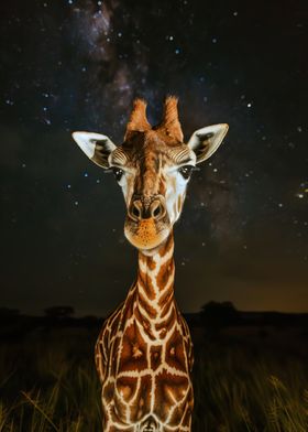 Giraffe Under The Sky