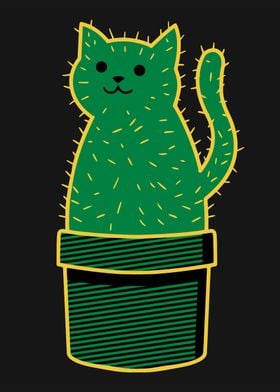 Cactus Cat Illustration