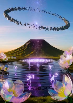 Cosmic Lotus Oasis