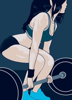 Woman Lifting Weights