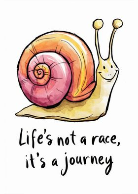 Snail Journey Watercolor