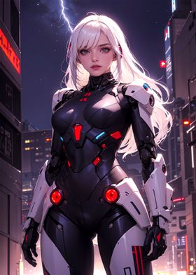 a cyborg woman