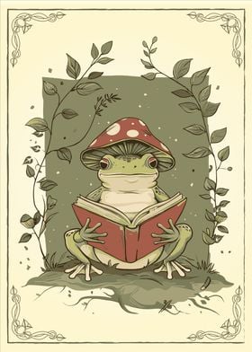 Frog Reading Book