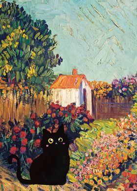 Cat In The Garden