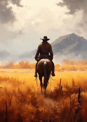 Lone Rider in the Wild West