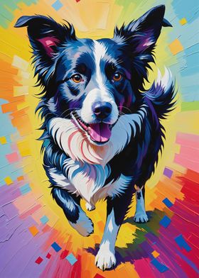 Border Collie Painting