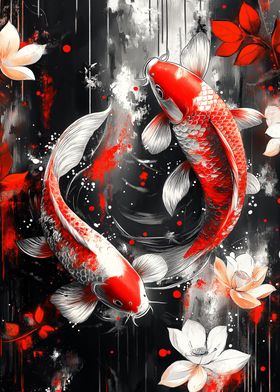 Koi Fish Watercolor balance