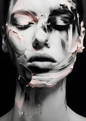 Abstract art of face