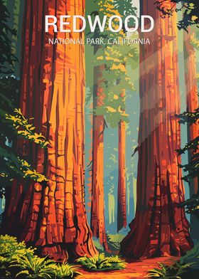 Redwood National Park Poster