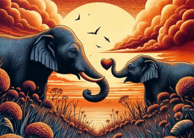 Elephants, Love & Sunset