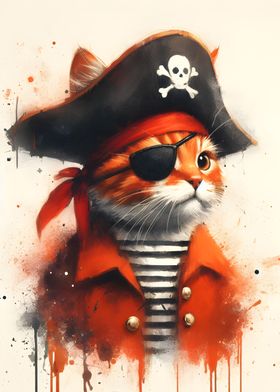 Pirate Cat Portrait