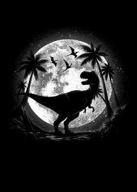 T-Rex Under the Moon