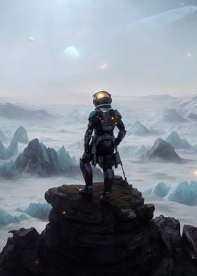 Space Explorer on Alien Planet