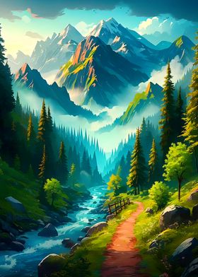 Mountain River Path