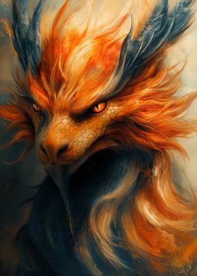 Fiery Dragon Portrait