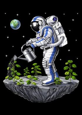 Astronaut Gardening in Space