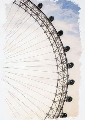 London Eye Watercolor