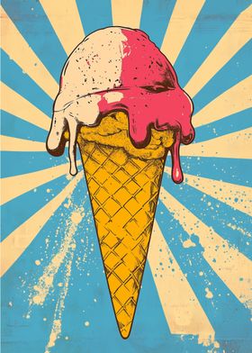 Melting Ice Cream Cone