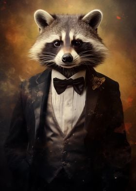 Raccoon in a Tuxedo