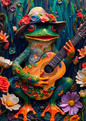 Frog Playing Guitar