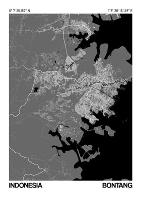 Bontang Map Poster