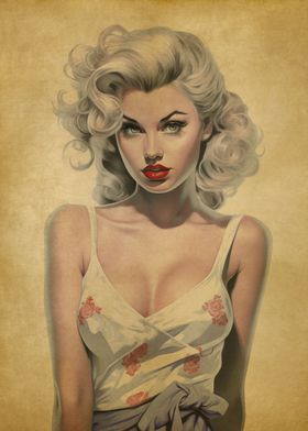 Vintage Pinup Girl No9