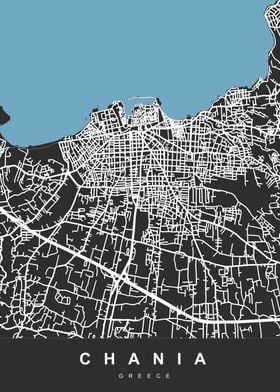 MAP CHANIA GREECE 