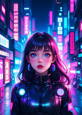 Anime Neon Girl