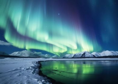 Northern Lights at Lake