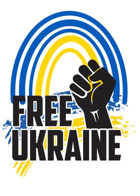 Free Ukraine Fist & Rainbow