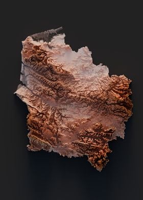 Nord Region Relief Map