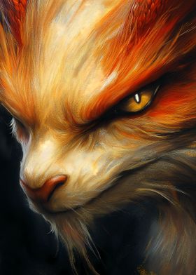 Fiery Fox Close-Up