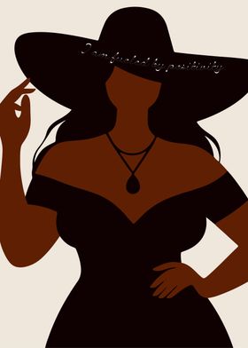 Confident Black Woman Silhouette