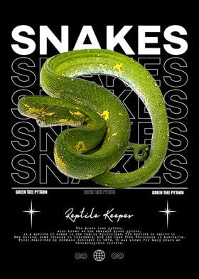 Green Tree Python Poster