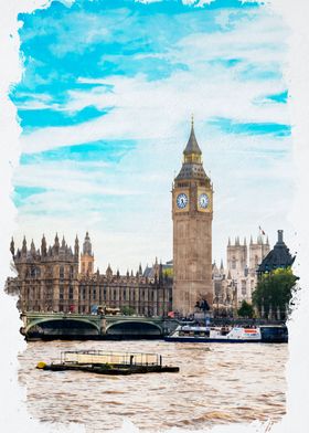 Big Ben Watercolor