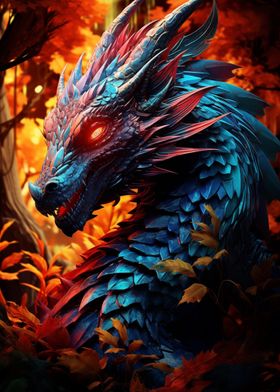 Blue Dragon in Autumn