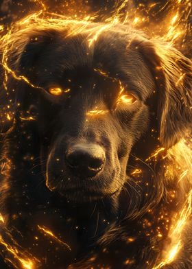 Majestic Dog golden Aura