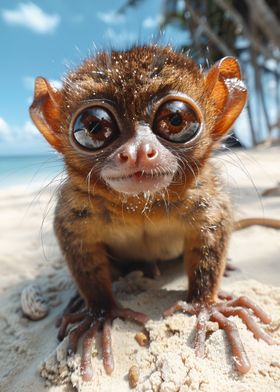 Tarsier on the Beach