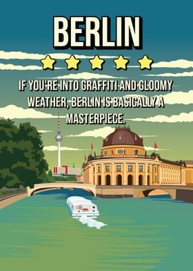 Berlin Funny Travel Poster