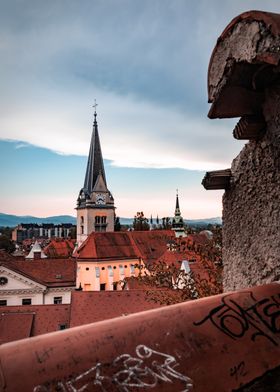 Church Spire Cityscape