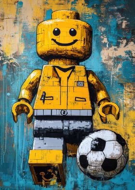 Abstract  Footballer Street Art